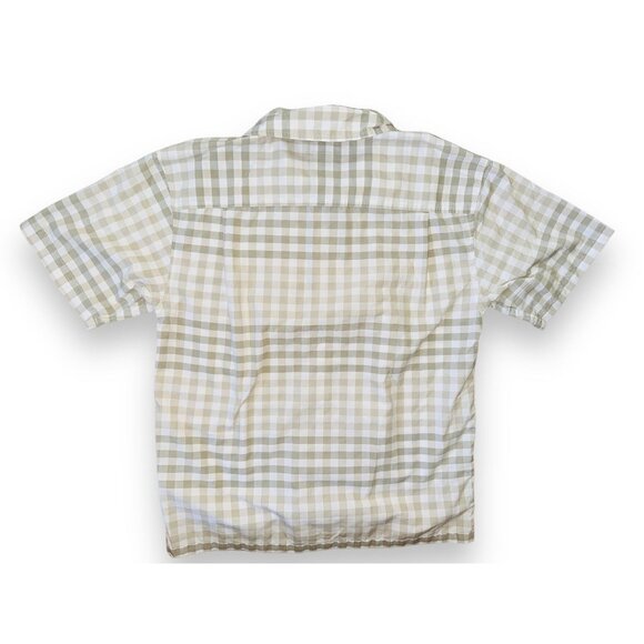 A1 Patagonia Mens Shirt Top Plaid Button Front Medium travel Beach Hike - Picture 2 of 5